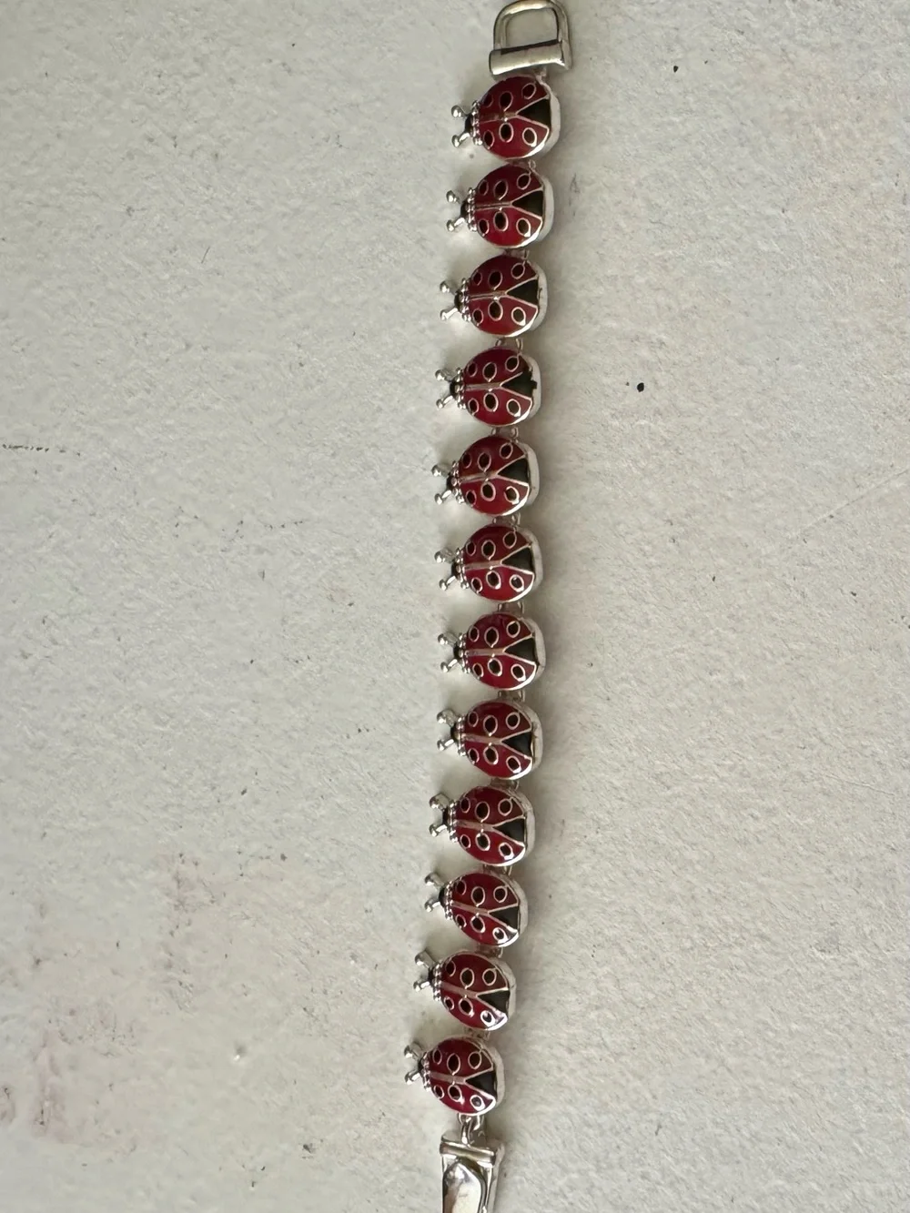 Red Ladybug Link Bracelet - Women Jewelry